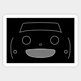 Austin Healey "frogeye" Sprite classic car outline graphic (white) Sticker